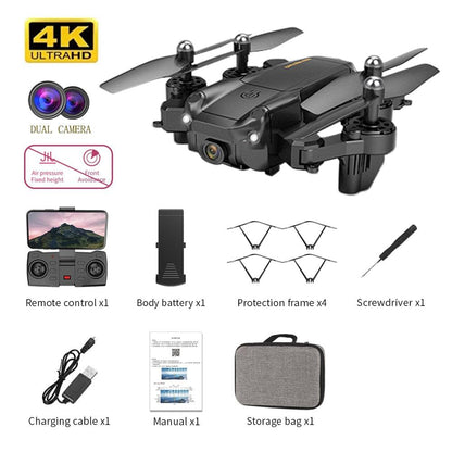 S27 Drone - RC Quadcopter Helicopter with 4K HD Camera Optical flow WIFI FPV Racing Dron Wide Angle Foldable Toy RTF - RCDrone