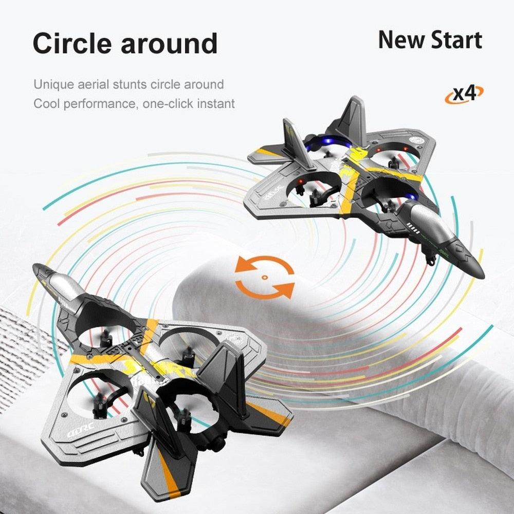  4DRC V17 Remote Control Plane 2.4Ghz Foam RC Airplanes  Helicopter Quadcopter for Adults Kids,Spinning Drone,Gravity Sensing,Stunt  Roll,Cool Light,2 Battery,Gifts for Kids Boys, : Toys & Games