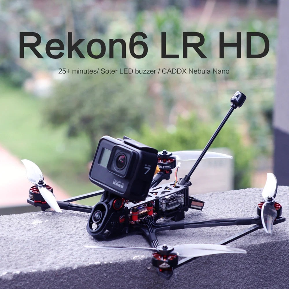 HGLRC Rekon 6 HD, Rekon6 LR HD 25+ minutesl Soter LED buzzer / CADD