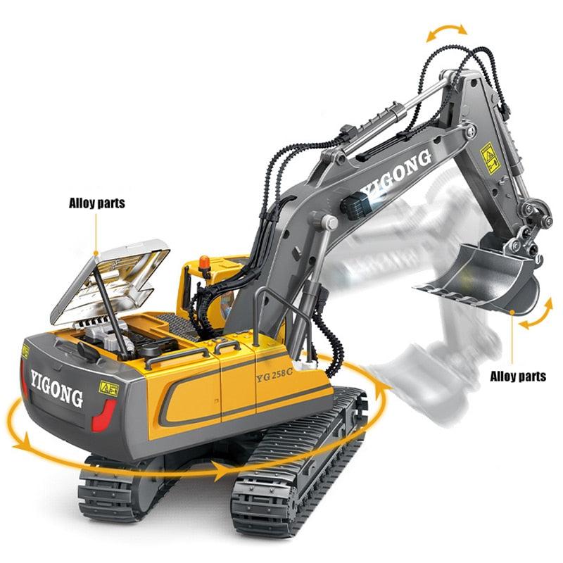 TH Engin de Chantier Camion Excavateur Télécommandé 1:24 pour Enfant - Jeux - Jouets TH Engin de Chantier Camion Excavateur Télécommandé 1:24 pour Enfant - Jeux - Jouets