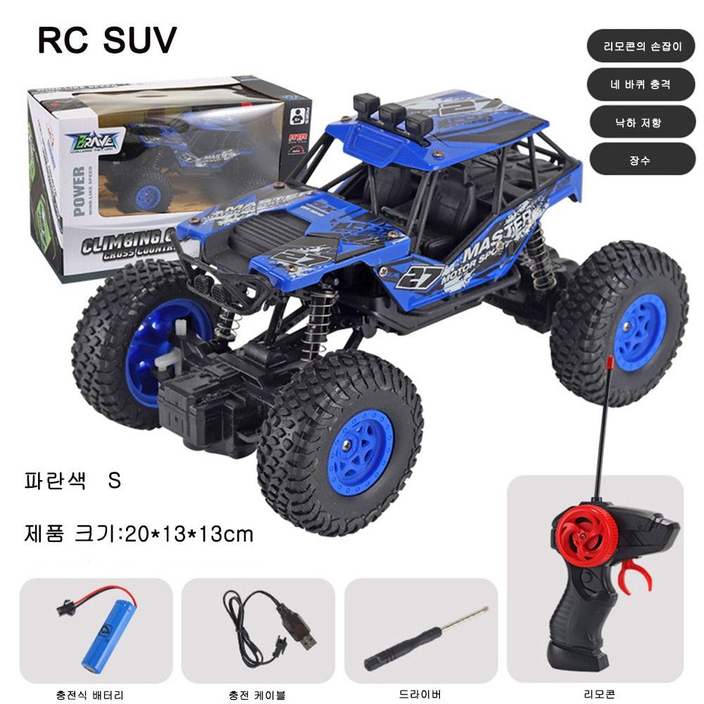 RC Cars Remote Control Car Off Road Monster Truck,Metal Shell 2WD Dual Motors LED Headlight Rock Crawler Toys For Child Gifts - RCDrone