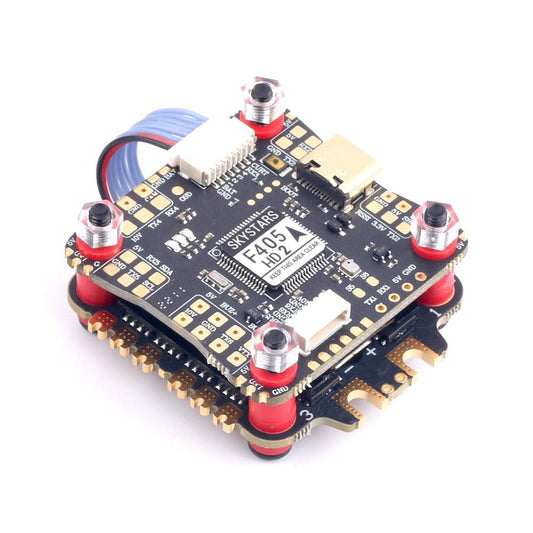 Skystars F4 F405HD2 Flight Controller Stack - OSD 45A Blheli_S 3-6S 4 In 1 Brushless ESC Stack 30.5x30.5mm FPV Racing Drone Quadcopter - RCDrone