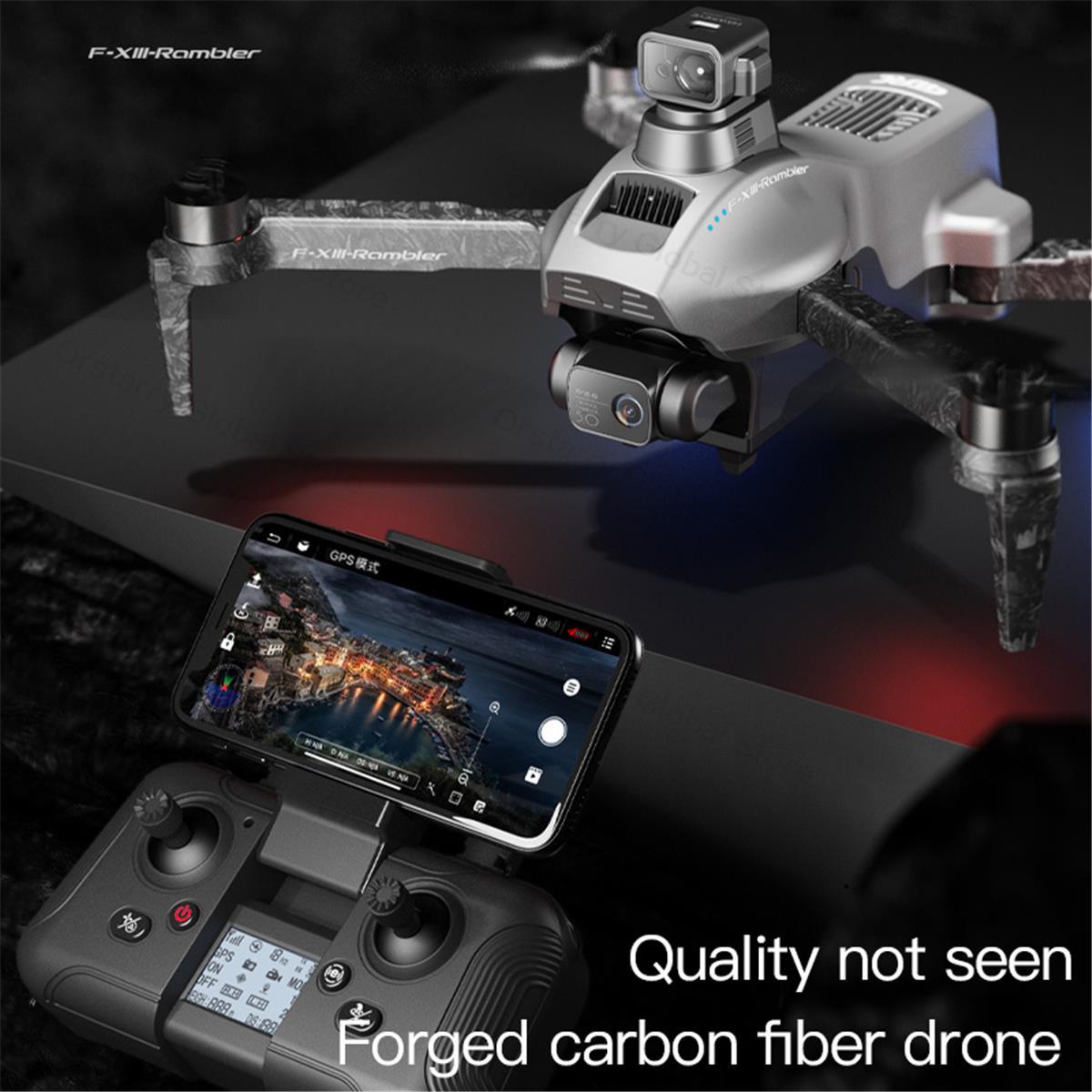 NEW F13 Professional Drone 8K HD Camera 3Axis Gimbal Eis Anti Shake With GPS Repeater Brushless Motor Quadcopter RC Helicopter Toys Professional Camera Drone - RCDrone