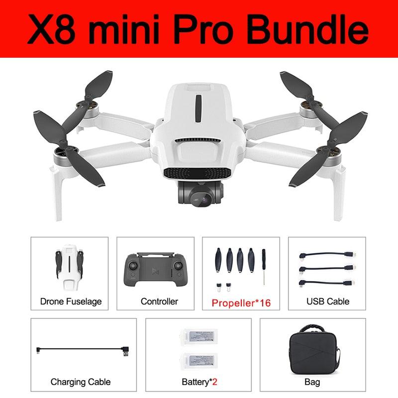 FIMI X8 mini Pro Camera Drone - 4K HD 3-Axis Gimbal 5G Wifi GPS Drone 8km Remote Control 30mins Flight 250G-Class Quadcopter - RCDrone