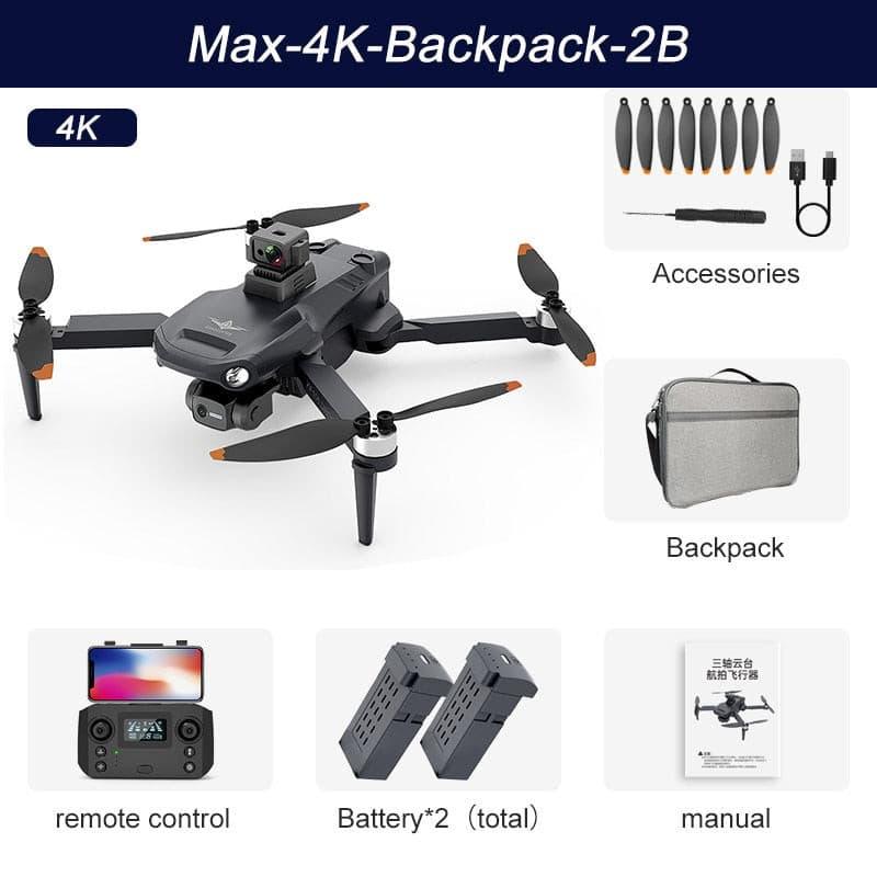 KF106 GPS Drone - 4K HD Profesional 8K HD Camera 3-axis anti-shake Gimbal Obstacle Avoidance aerial photography aircraft Quadcopter Professional Camera Drone - RCDrone