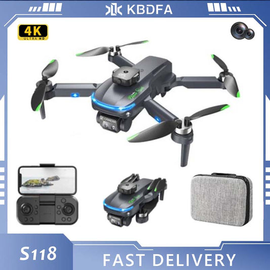 S118 Drone - Professional 8K HD Optical Flow Dron Camera Obstacle Avoidance Drone GPS Four Rotor Helicopter RC Wifi FPV Toy