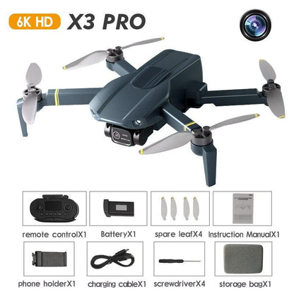 WYFA X3 Drone - GPS 6K HD EIS OAS Dual Camera Profesional Brushless Rc Anti-Shake Photography Foldable obstacle Drones For Gift Toy Professional Camera Drone - RCDrone