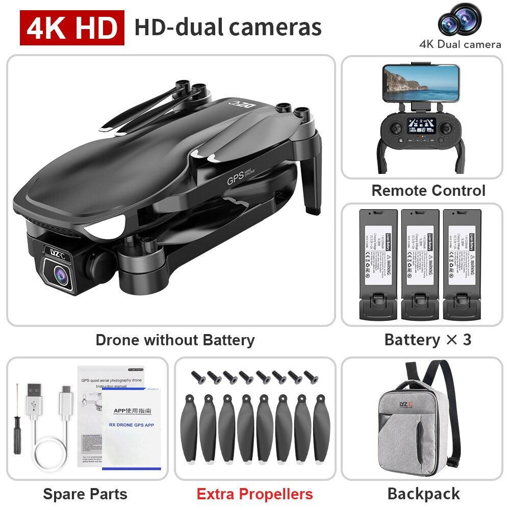 L500 PRO Drone - 2023 New 4K HD Profesional HD Dual Camera Brushless Motor GPS 5G WIFI FPV RC Quadcopter 1.2KM 1200M Helicopter Drones Toy Professional Camera Drone - RCDrone