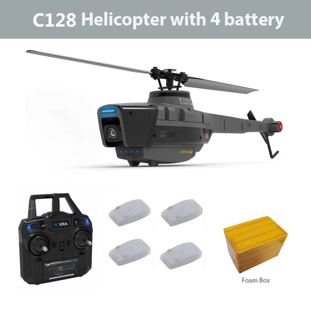 C128 2.4G RC Helicopter - 4 propellers 1080P Camera 6 axis electronic gyroscope air pressure for height vs C127 C186 RC Drone - RCDrone