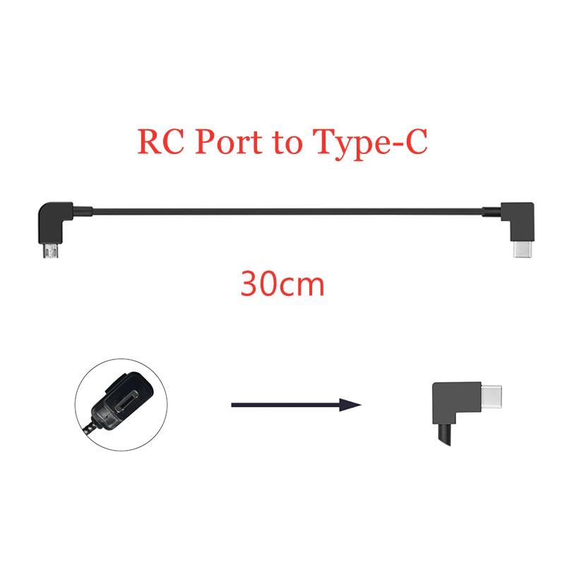 Data Cable for DJI Mavic Pro/Mini/SE/Air/2 Pro Zoom/Spark Drone Remote Controller Tablet Phone Type-C Micro-USB IOS Cable - RCDrone