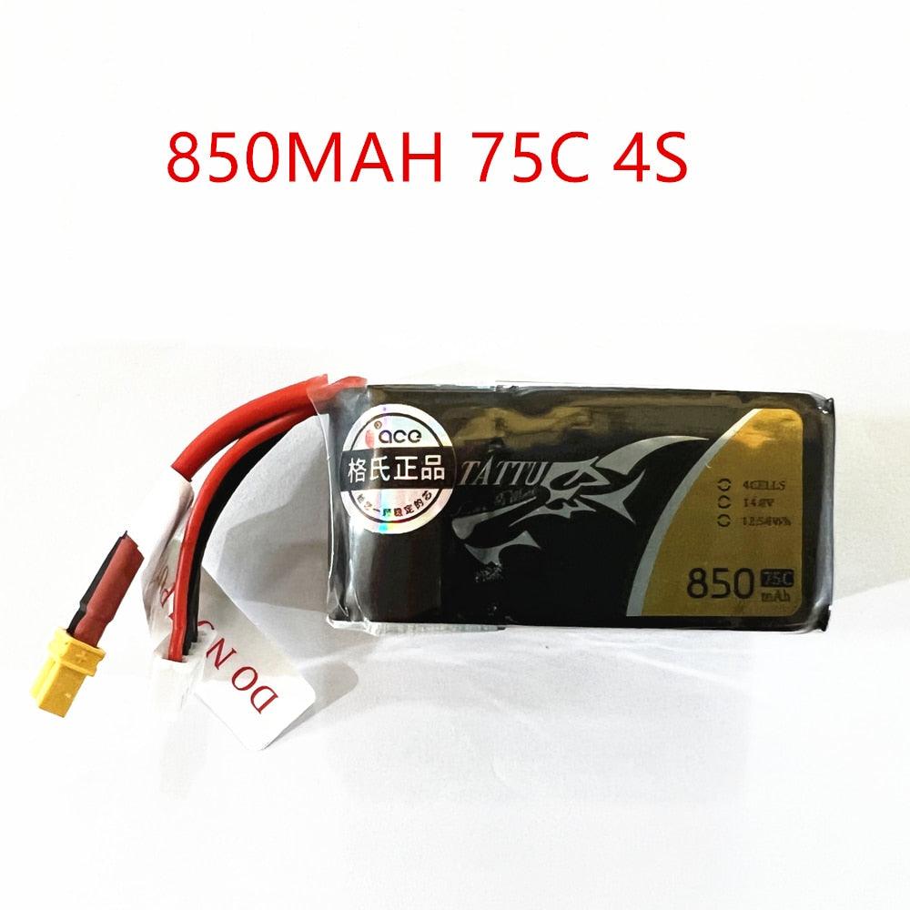 Ace Tattu LiPo Rechargeable Battery 850mAh 75C 45C 3S 4S 1P for RC FPV Racing Drone Quadcopter - RCDrone