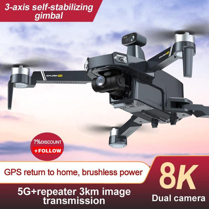8819 pro Drone - 3-Axis Gimbal 8k Profesional with HD Camera 5G GPS WIFI FPV Brushless Motor Dron Obstacle Avoidance RC Quadcopter Professional Camera Drone - RCDrone