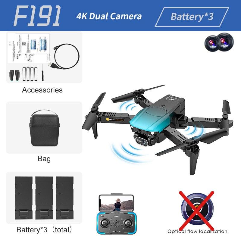 F191 Mini Drone - 4K Dual Camera Wifi FPV Four Sides Infrared Obstacle Avoidance One-key Take-off and Landing Folding Quadcopter - RCDrone