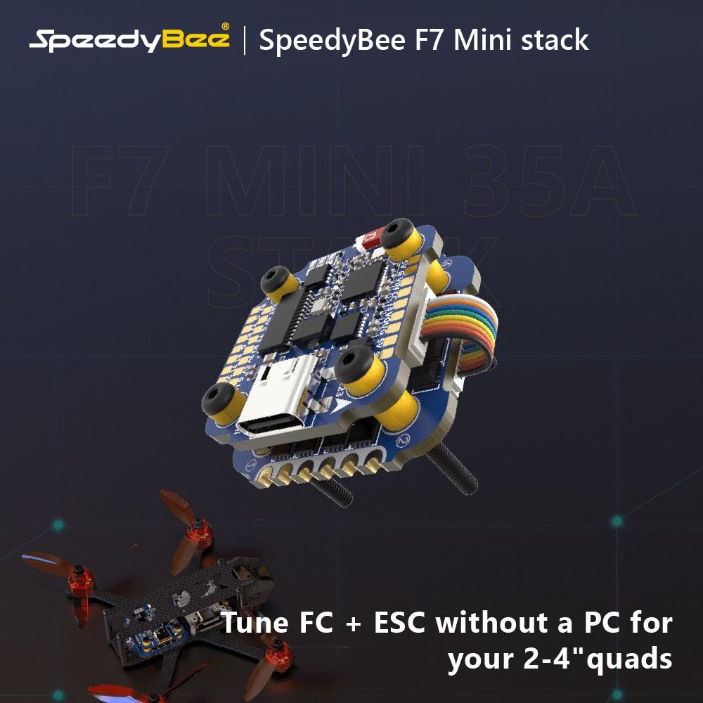 SpeedyBee F7 Stack - Mini 35A 3-6S 8-bit Flight Controller Stack iNav Emuflight Betafligt - RCDrone