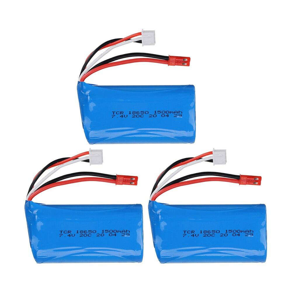 7.4V 1500mAh Lipo Battery With JST plug for Rc Boats Car Tanks Drones Parts For UD1601 UD1602 SG1603 SG1604 7.4V 18650 Battery - RCDrone