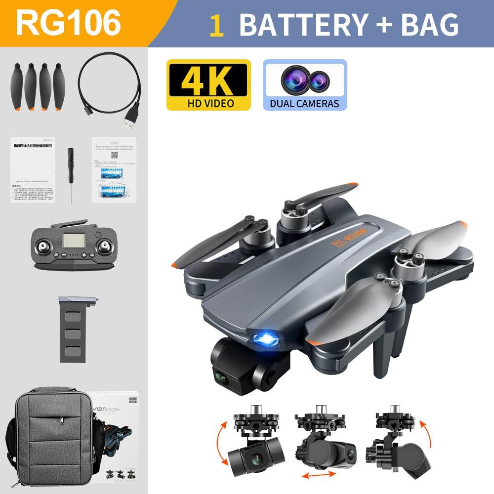 RG106 /RG106 Pro Drone - Camera 4K HD GPS Profesional Obstacle avoidance With 3Axis Brushless 8K HD RC Helicopter 5G WiFi Fpv Quadcopter Professional Camera Drone - RCDrone