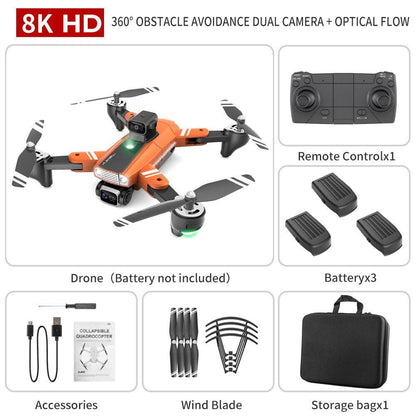 HJ69 Max Drone - 8K Hd Dual Camera 2KM 5G Wifi Fpv Intelligent Obstacle Professional Dron Remote Control Quadcopter Helicopters Toys - RCDrone