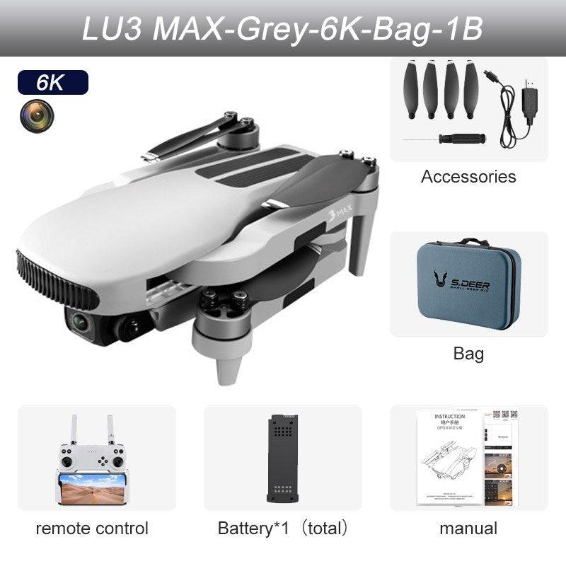 2023 New LU3 Max GPS Drone - 8K HD Dual Camera 5G Wifi FPV Optical Flow Brushless Motor Folding Quadcopter RC Distance 800M Gift Toys Professional Camera Drone - RCDrone