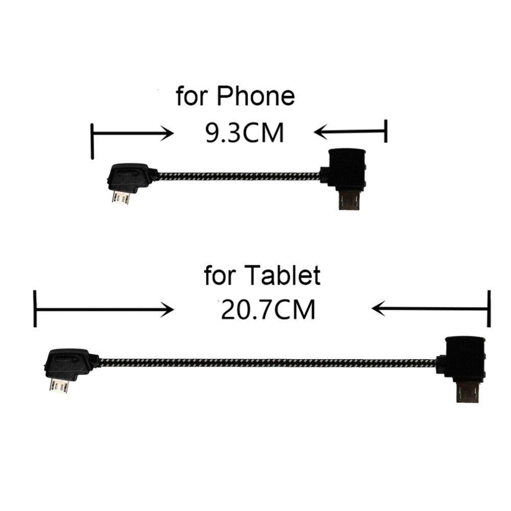 Micro-USB Standard Reverse Port for IOS Type-C Cable for DJI Mavic Pro Platinum Air Mavic 2 Zoom Mini Tablet Phone to Controller - RCDrone