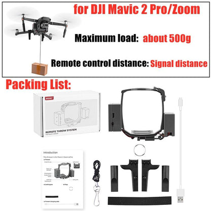 Airdrop System for DJI Mavic 3/2 Pro Zoom AIR 2 Mini 2/Mini 3 Drone Fishing Bait Wedding Ring Gift Deliver Life Rescue Thrower - RCDrone