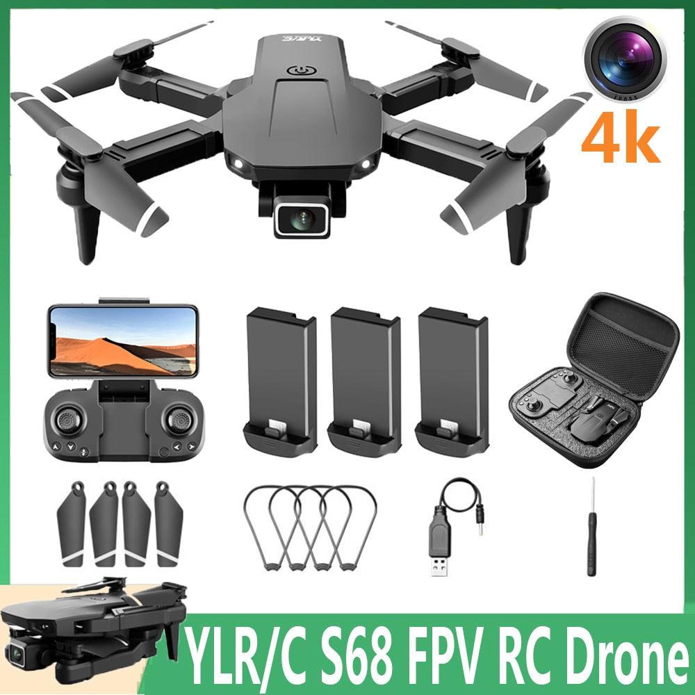 YLR/C S68 Drone - 4K HD Aircraft 2.4GHz 4CH Foldable Quadcopter квадракоптер drone 4k profesional gps 10km Drone - RCDrone