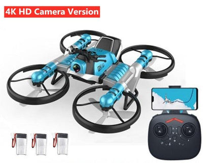 Motorcycle aircraft 2 in 1 Deformation Drone With 4K HD Camera 3D Flip One Key Return Headless Mode RC Quadrocopter - RCDrone