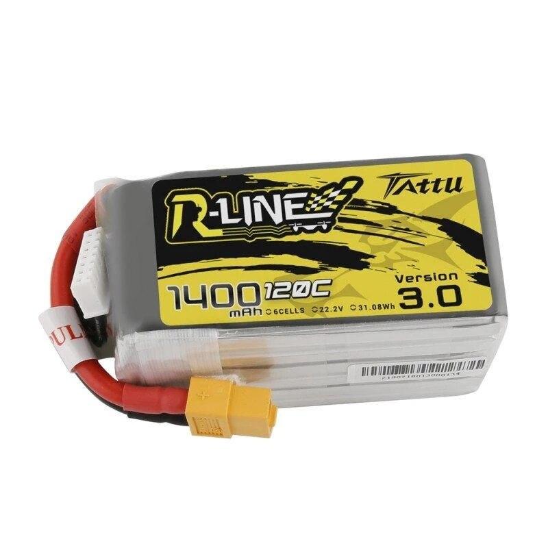 Tattu R-Line Version 3.0 V3 1300/1400/1550/1800/2000mAh 120C 4S 6S 4.2V Lipo Battery XT60 Plug FPV Racing Drone RC Quadcopter - RCDrone