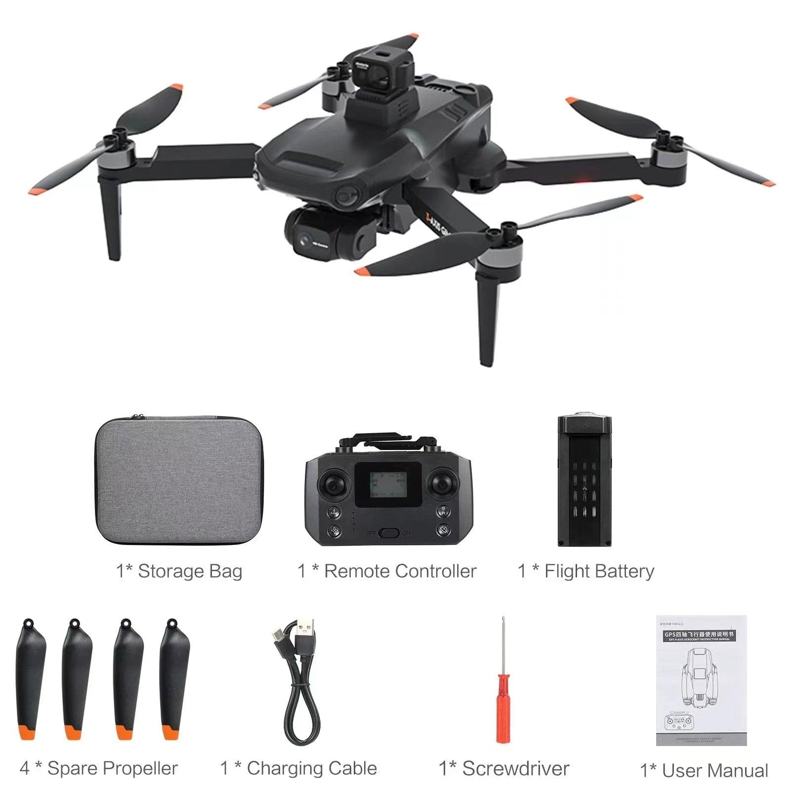 X38 PRO Drone - GPS 8K HD Professional Aerial 3-Axis Gimbal.