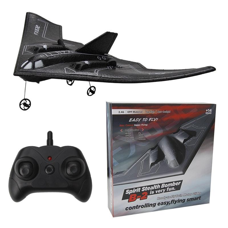 Rc Plane B2 Stealth Bomber - 2Ch 34Cm Wingspain Cessna 2.4G Remote Control Airplane Aircraft Drone Toys for Adults Children - RCDrone