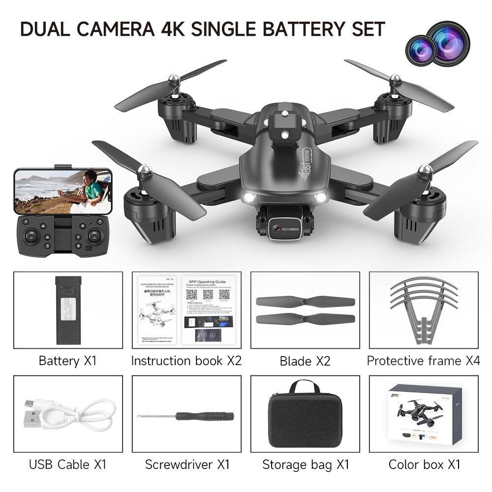 QJ F184 Drone - 4K Dual Camera WiFi FPV One Button Obstacle Avoidance Smart Follow 360° Quadcopter RC Helicopter Toy Gifts - RCDrone