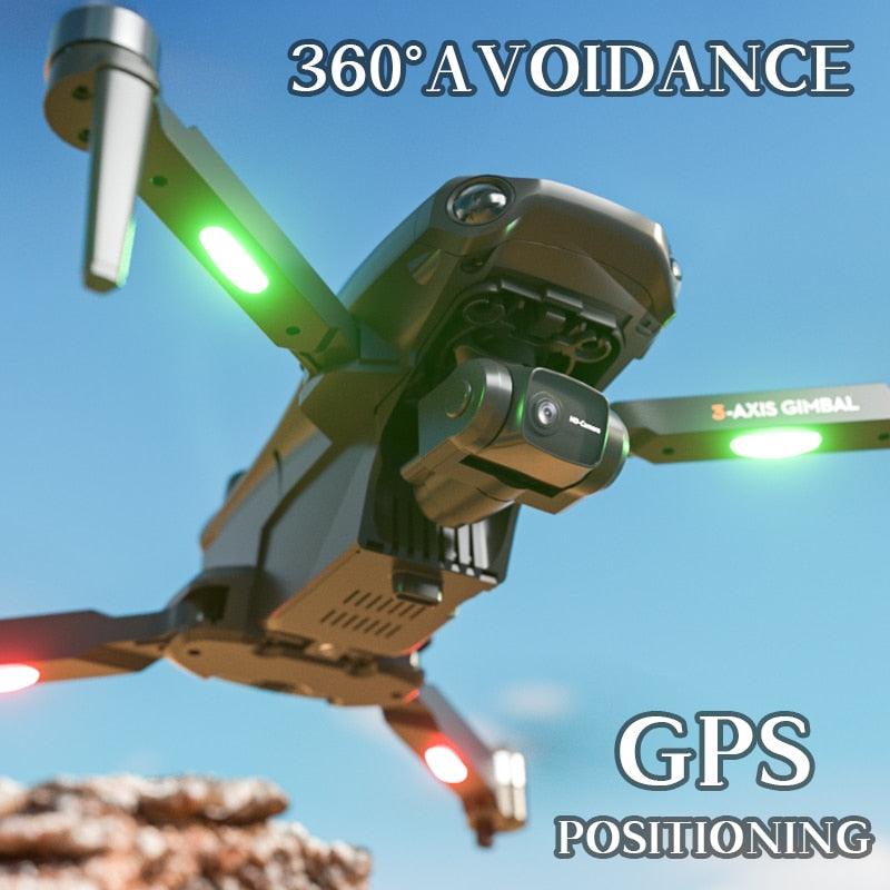 X38 PRO Drone - GPS 8K HD Professional Aerial 3-Axis Gimbal Brushless Obstacle Avoidance Drone Brushless Quadcopter RC Drone Toy Professional Camera Drone - RCDrone