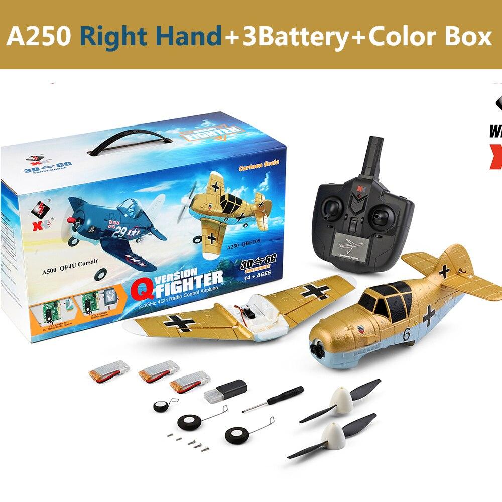 WLtoys XK A500 A250 RC Plane - 2.4G 3D 6G 4Ch RC Airplane Fixed Wing Plane Outdoor Toys Drone RTF Upgrade Version Digital Servo 1020 Motor - RCDrone