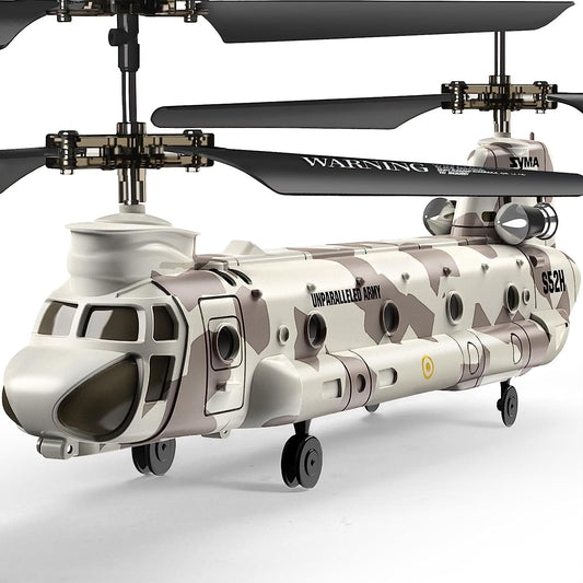 SYMA S52H रिमोट कंट्रोल हेलीकॉप्टर - 2.4GHz S52H सैन्य परिवहन आरसी सशस्त्र सैन्य विमान मॉडल खिलौने बच्चों के सैन्य प्रशंसकों के लिए