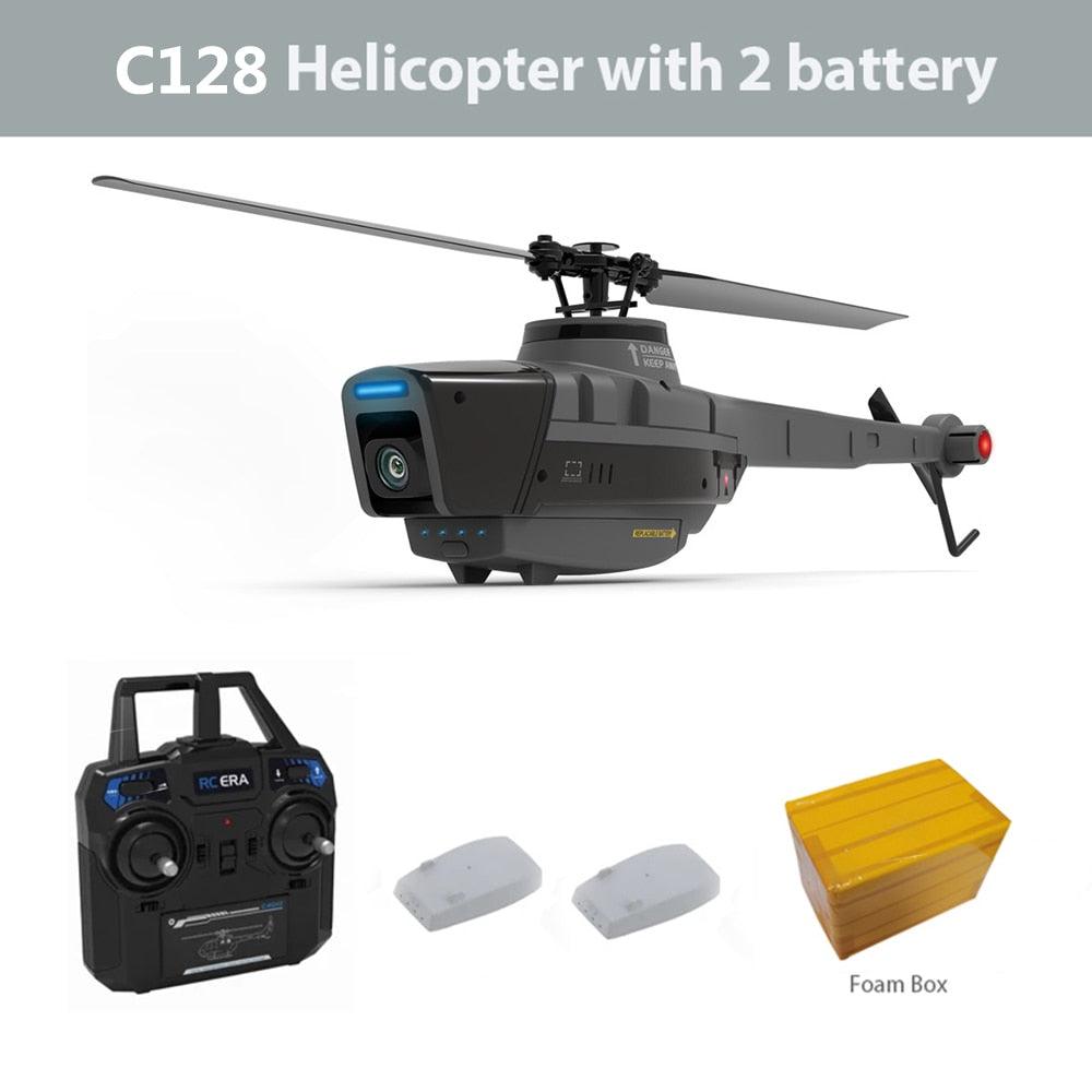C128 2.4G RC Helicopter - 4 propellers 1080P Camera 6 axis electronic gyroscope air pressure for height vs C127 C186 RC Drone - RCDrone