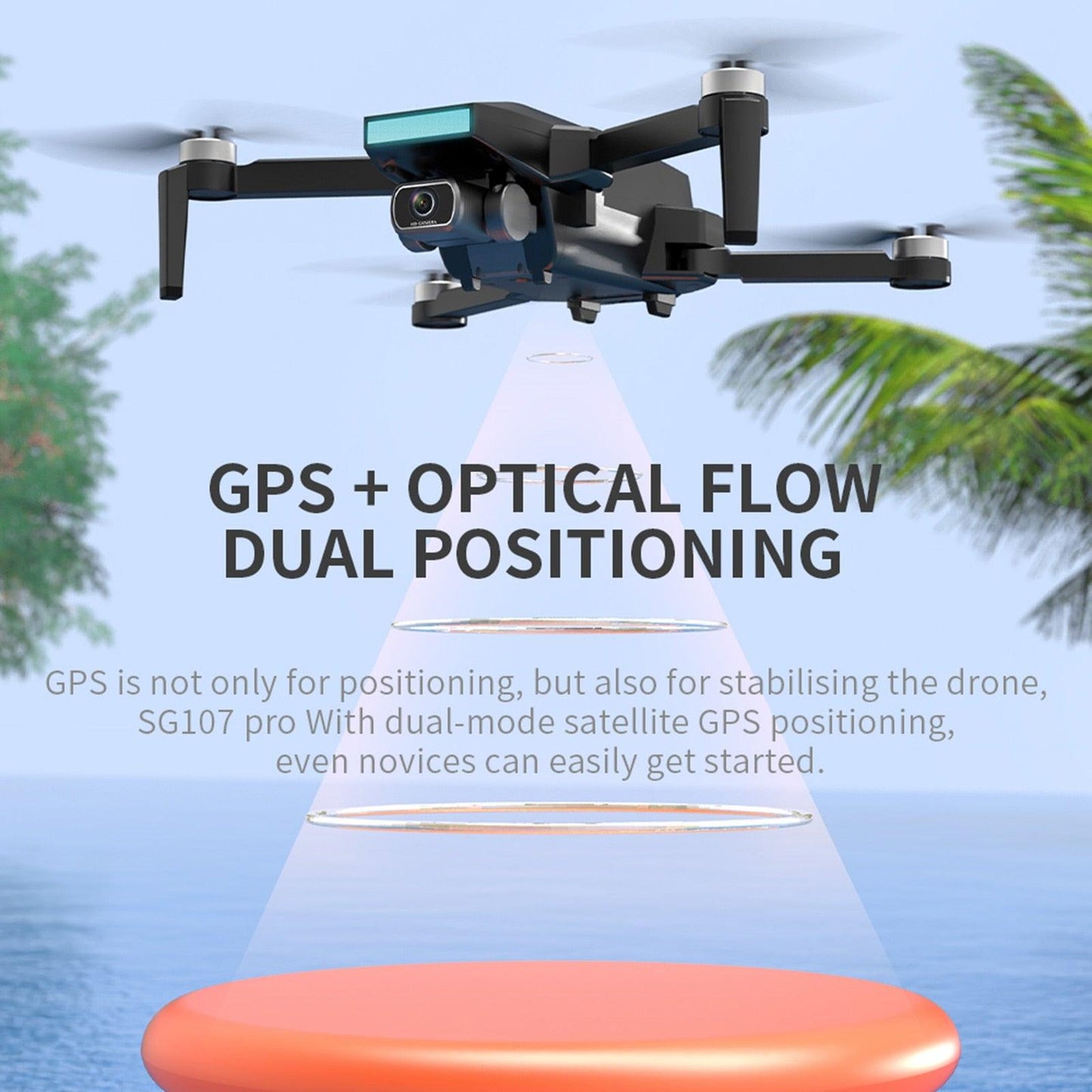 ZLL SG107 Pro Drone - GPS 4K HD Dual Camera FPV Brushless Motor RC Quadcopters 1200m Remote Control Distance for Boys Adults - RCDrone