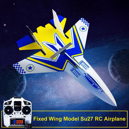 Su27 RC Airplane - Flight Fixed Wing Model With Microzone MC6C Transmitter with Receiver and Structure Parts For DIY RC Aircraft - RCDrone