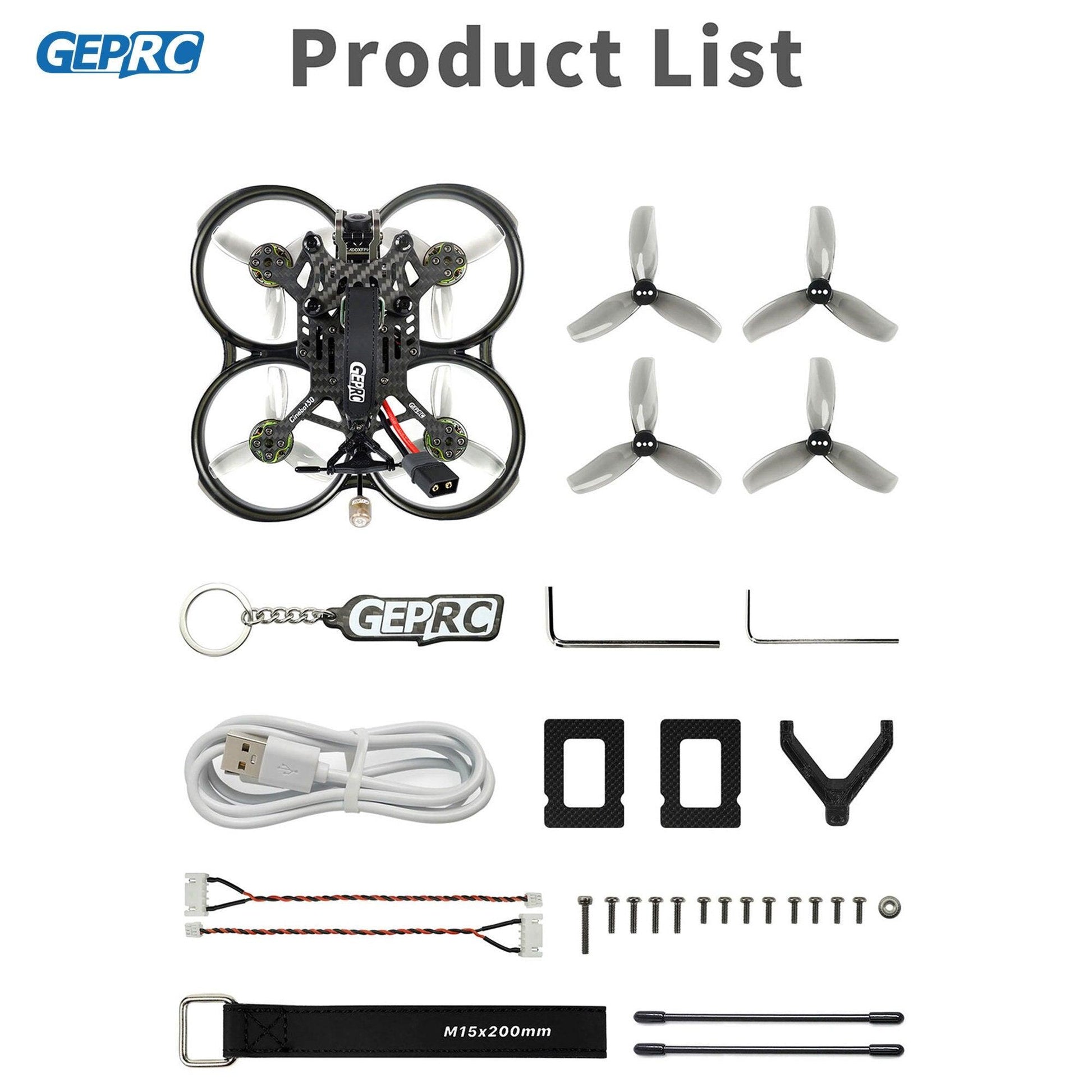 GEPRC Cinebot30 FPV Drone - Analog 4S 6S Ultralight FPV Racing Drone TBS Nano RX / Caddx Ratel 2 GEP-F722-45A AlO V2 for RC FPV Quadcopter - RCDrone