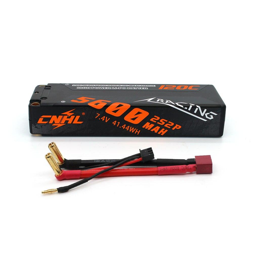 CNHL 7.4V 5600mAh Lipo 2S Battery for FPV Drone - 120C Hard Case With Deans T EC5 Plug For RC Car Airplane Tank Boat Vehicle Rally Trucks Buggy - RCDrone