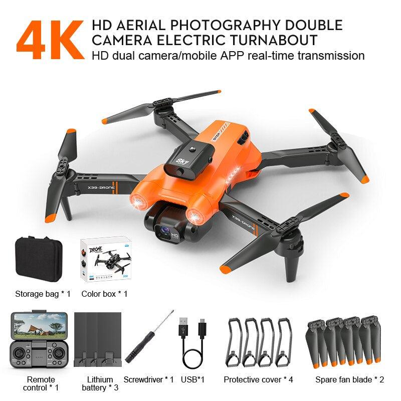 X39 Mini Drone - 4K HD Dual ESC Camera Optical Flow Positioning Obstacle Avoidance Foldable Quadcopter RC Dron Toys Gifts - RCDrone