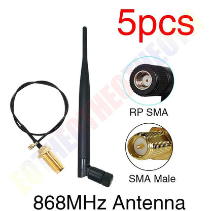 Eoth 5PC 868MHz Antenna 915MHz antena Lorawan lora 5dbi SMA Male female Connector 868 915 mhz antena GSM 21cm ipex 1 pigtail - RCDrone