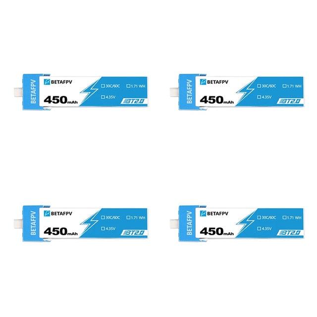 BETAFPV Drone Battery BT2.0 1S 450mAh 300mAh For BETAFPV Ceuts FPV Kit Racing Drone Original 4.35V 30C FPV Lipo BT2.0 Connector FVP Battery - RCDrone
