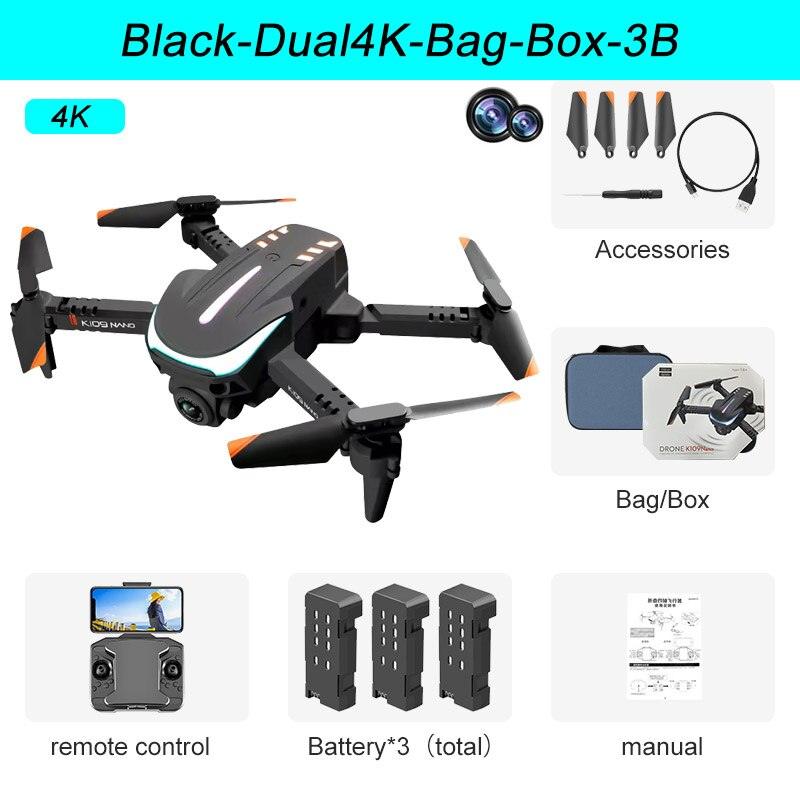 K109 Mini Drone - 2023 New Breathing Light 4K Dual HD Camera Automatic Obstacle Avoidance Professional Foldable Drone Quadcopter Gifts - RCDrone