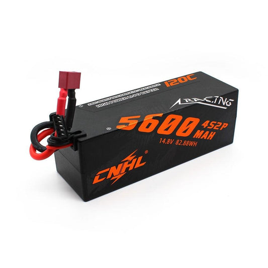 CNHL 14.8V 5600mAh Lipo 4S Battery for FPV Drone - 120C Racing Series Hard Case With Deans Plug For RC Car Rally Truck Buggy Rally Off-Road Boat - RCDrone