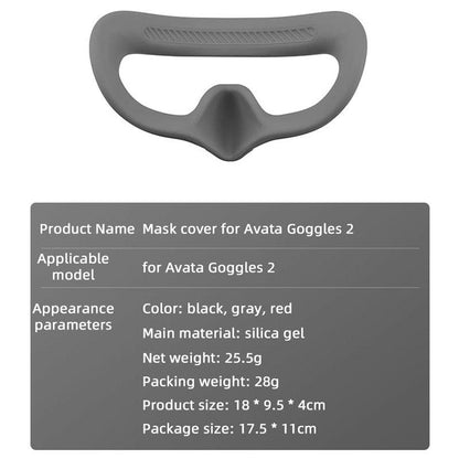 Eye Mask/Pad for DJI AVATA Goggles 2 - Silicone Protective Cover Case Face Plate Headband Replacement Drone Glasses Accessories - RCDrone