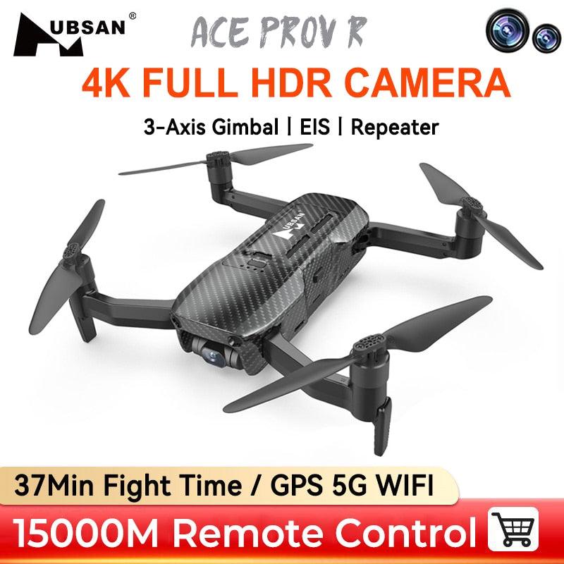 Hubsan ACE PRO R Drone - Professional 4K 3-Axis Gimbal 37mins Flight 15KM FPV GPS Obstacle Avoidance RC Quadcopter with Camera Toy - RCDrone