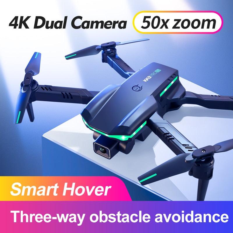 KK3 Pro ミニ ドローン - 4K HD デュアル カメラ ヘリコプター 職業障害物回避 RC プレーン WiFi FPV 折りたたみ式  クアッドコプター おもちゃ