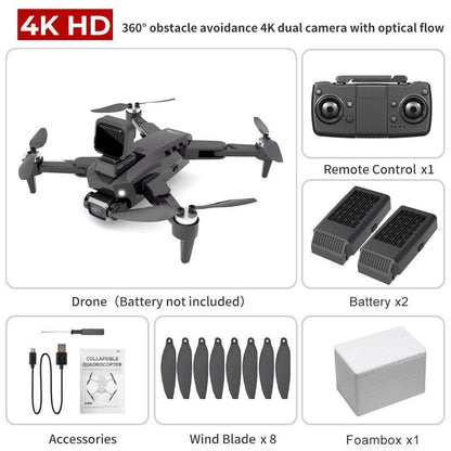 HJ40 Drone - GPS 4K HD Dual HD Camera RC Distance 2KM Professional Aerial Photography Brushless Motor Foldable Quadcopter Professional Camera Drone - RCDrone