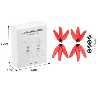 For DJI Mini 2/SE Mavic Mini Propeller - Quick Release Foldable Three-blade Props Paddle Replacement Wing Fans Drone Accessories - RCDrone