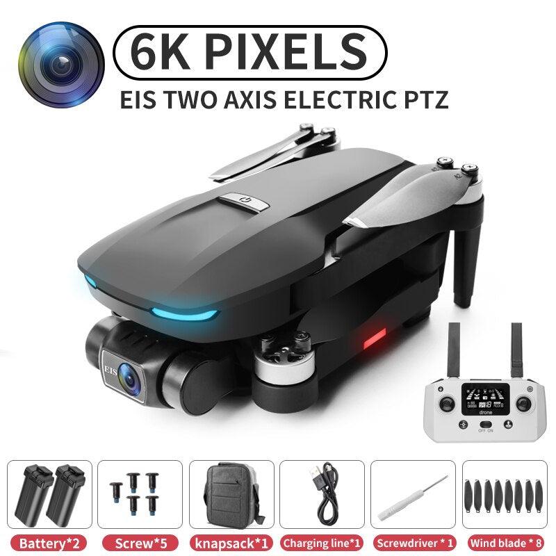 S188 Drone - Professional GPS 4K HD Drone True EIS 2-Axis Gimbal Drones 6K HD Camera Drones 5G FPV RC 1.5KM Brushless Motor Quadcopter Toys Professional Camera Drone - RCDrone