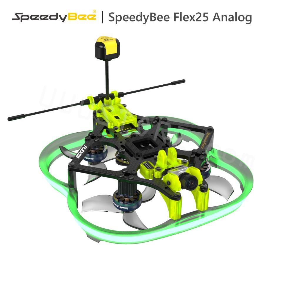 SpeedyBee Flex25 Analog - 78mm F7 35A AIO 4S 2.5 Inch CineWhoop RC FPV Racing Drone with 800mW VTX RunCam Phoenix2 Nano Camera Toy - RCDrone